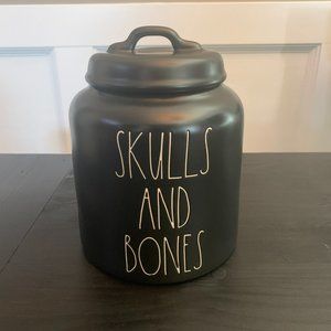 Rae Dunn Halloween Skulls & Bones Canister